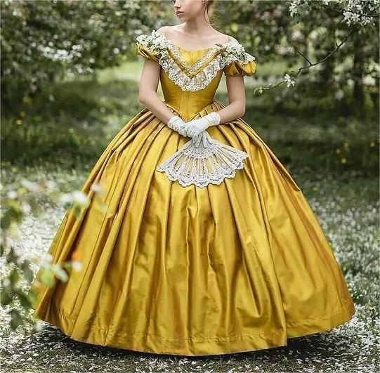 Victorian Women'S Formal Wear - Women Princess Gothic Off Shoulder Ball