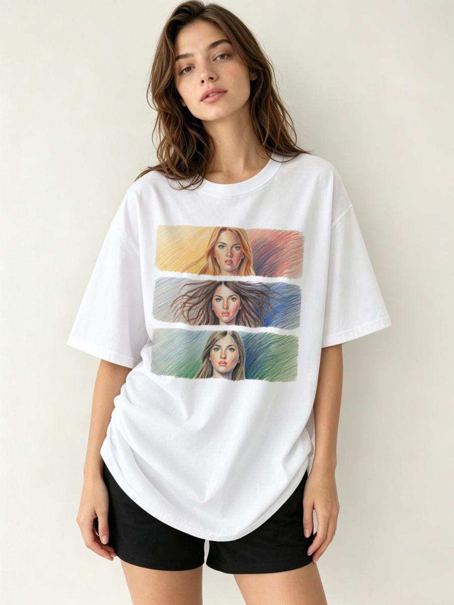Women'S Formal Evening Wear Tops - T Shirts Neon Print Bright Fluorescent