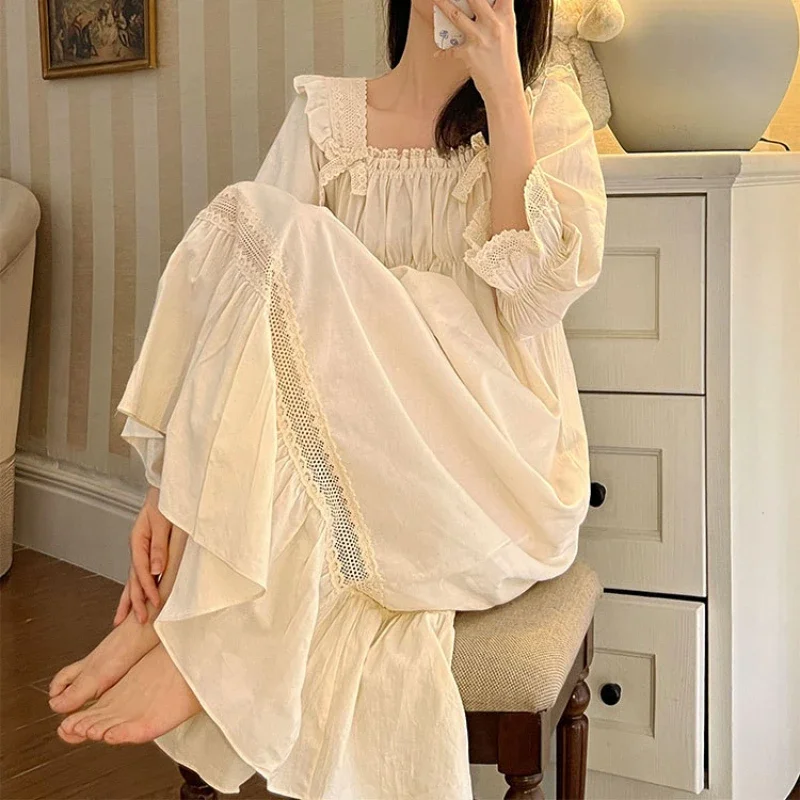 Victorian Women'S Formal Wear - Princess Sleepwear Pure Cotton Victorian Night