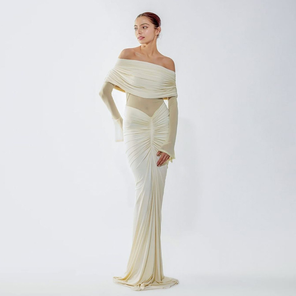 Beige Women Prom Dress Sexy Of - Women'S Formal Wear For A Wedding Guest reseña y precio