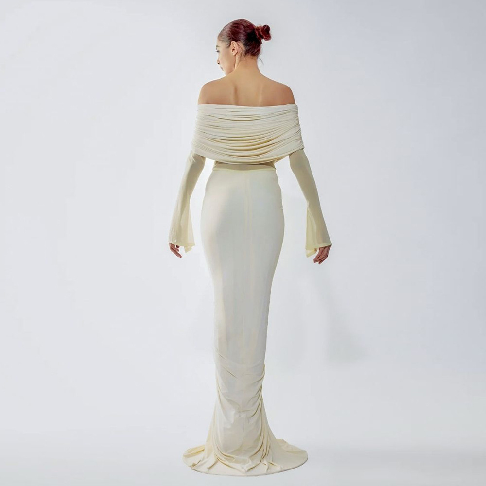 Beige Women Prom Dress Sexy Of - Women'S Formal Wear For A Wedding Guest reseña y precio
