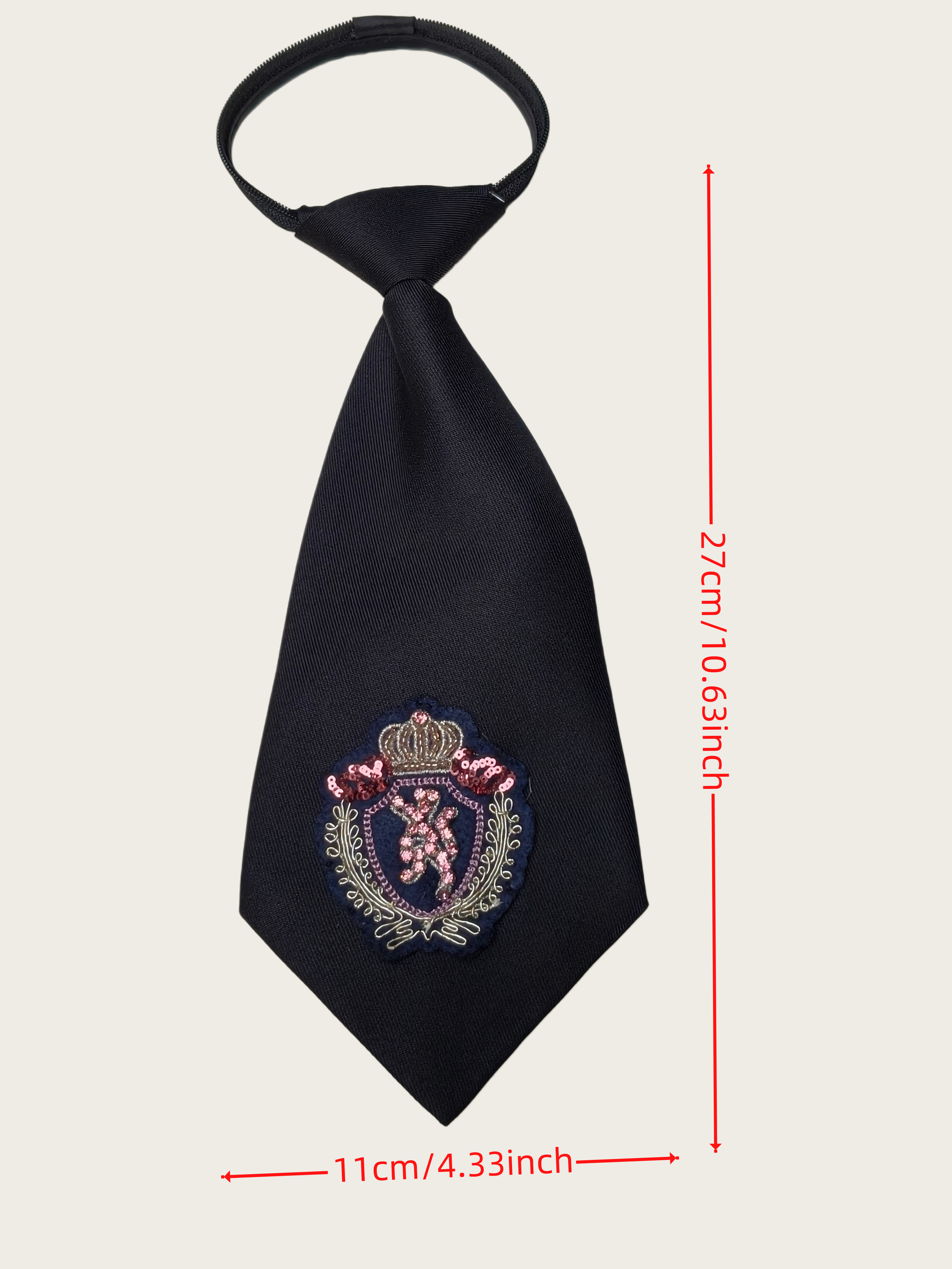 High-End Crown Badge Black Tie - Women'S Formal Day Wear reseña y precio