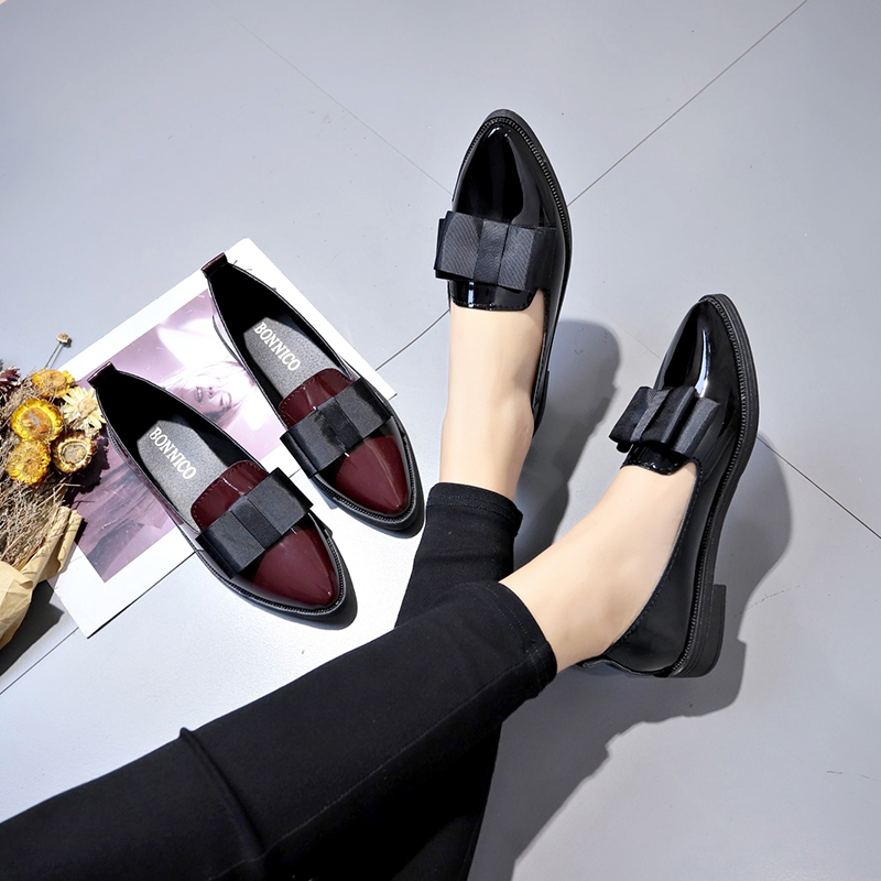 Black/ Wine Red Patent Leather - Women Formal Wear For Office reseña y precio
