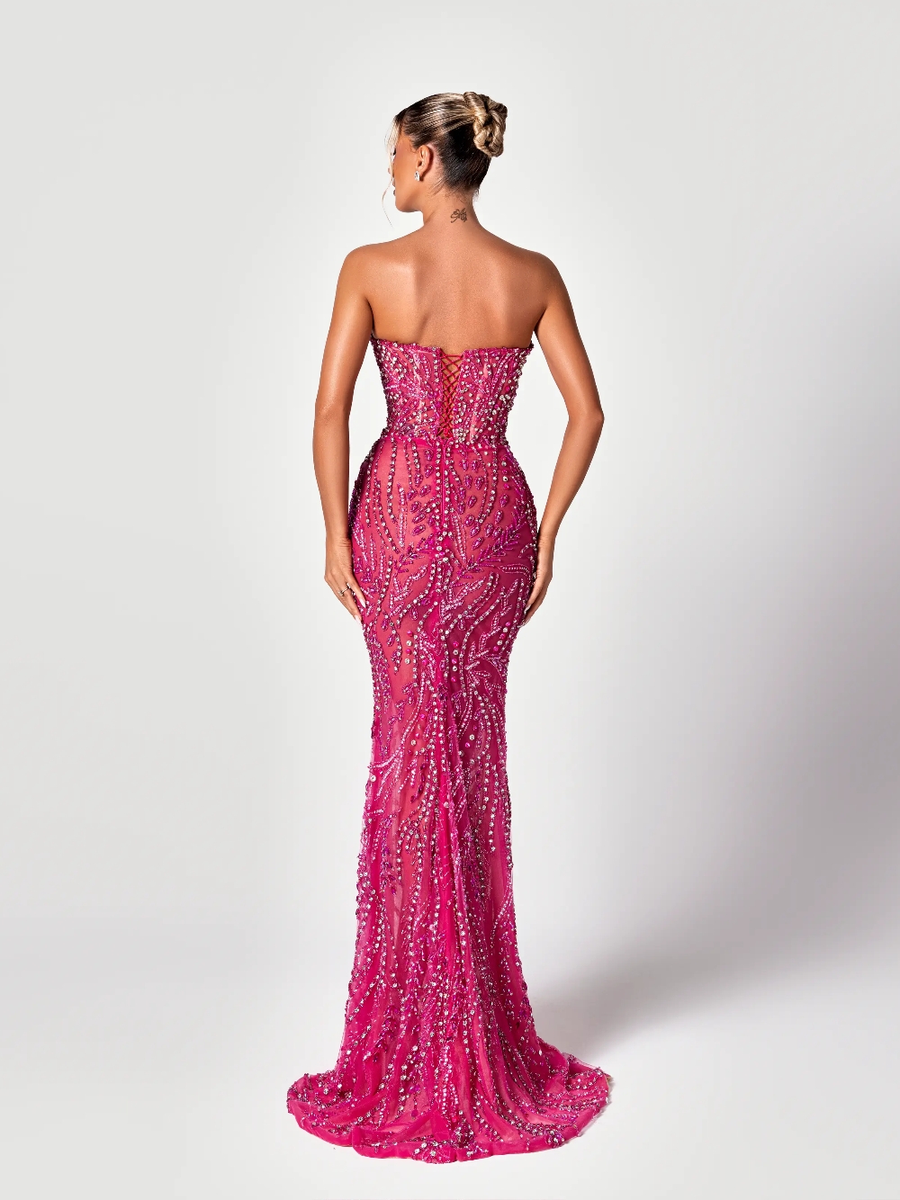 Fuchsia Cut Out Sweet Evening  - Formal Gala Wear Women reseña y precio