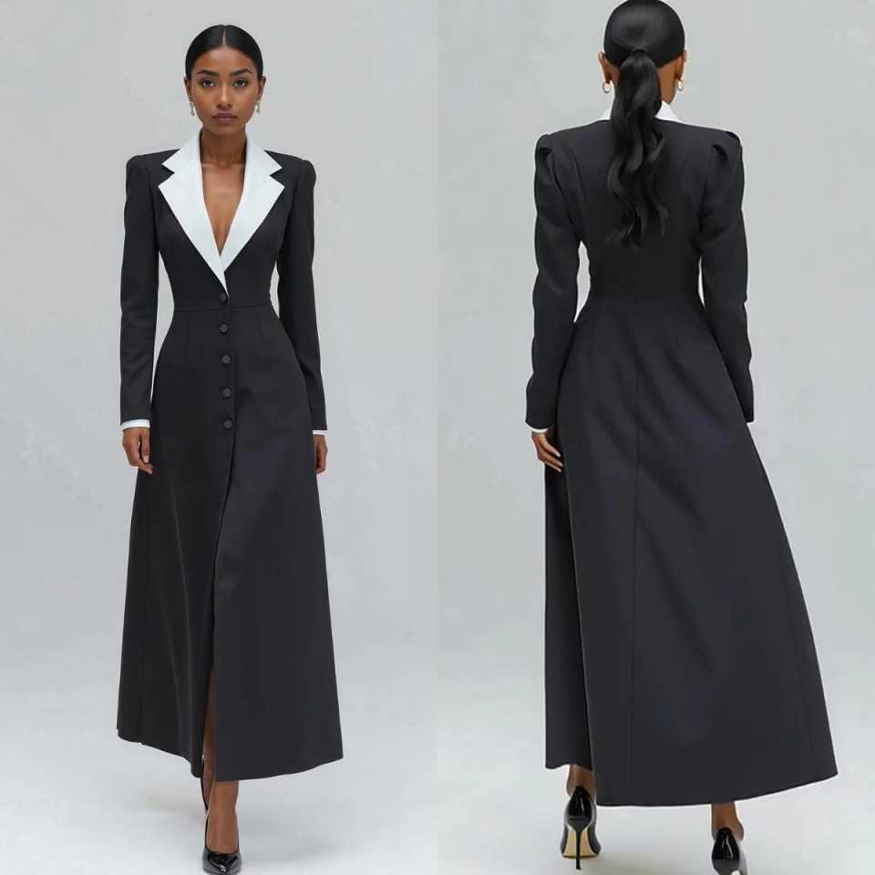 A Line Women Long Blazer Jacke - Women'S Formal Wear For A Wedding Guest reseña y precio