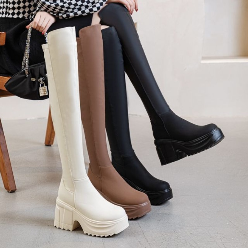 Womens Knee High Thick Sole Wi - Women'S Formal Day Wear reseña y precio