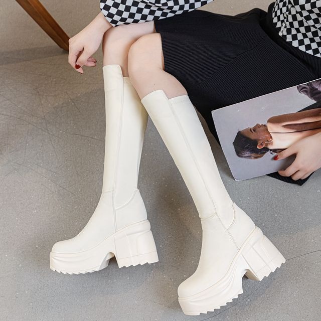 Womens Knee High Thick Sole Wi - Women'S Formal Day Wear reseña y precio