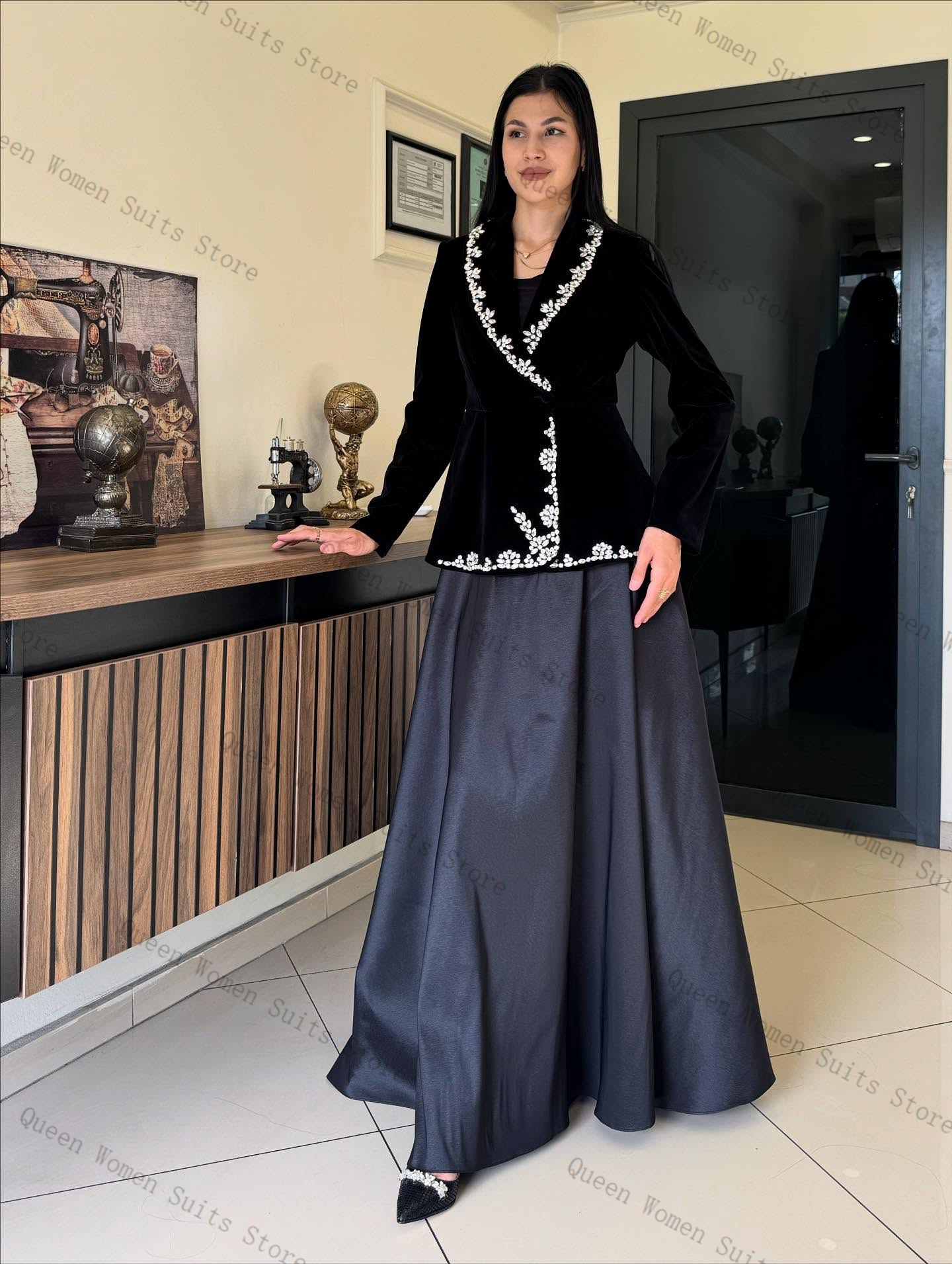 Velvet Women Suit Skirt Set 2  - Women'S Formal Wear For A Wedding Guest reseña y precio