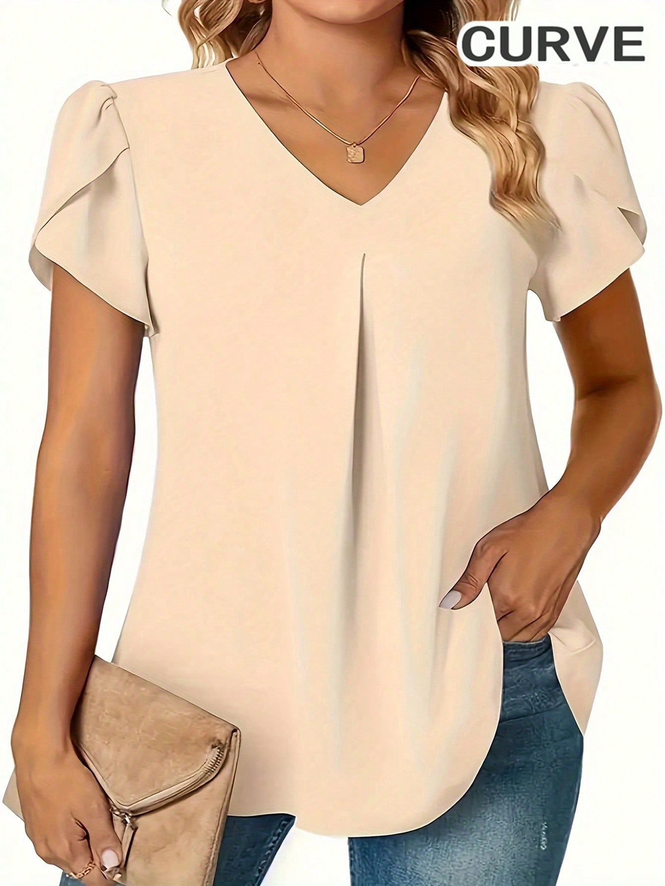 Plus Size 0XL-5XL Women V-neck - Women'S Formal Wear Blouse reseña y precio