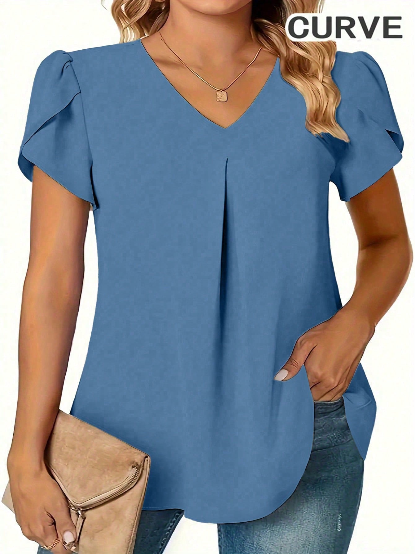 Plus Size 0XL-5XL Women V-neck - Women'S Formal Wear Blouse reseña y precio
