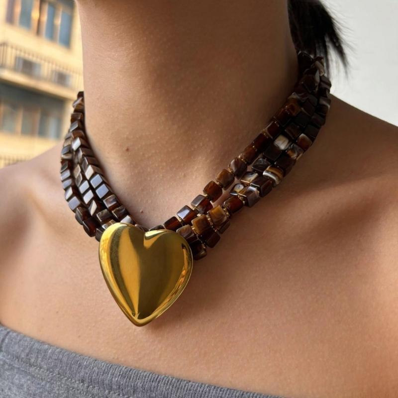 D46E Modern Bold Necklace With - Formal Wear Jewelry For Women reseña y precio