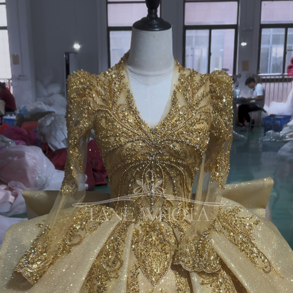Elegant V-Neck Evening Dress 2 - Yellow Formal Wear Women reseña y precio