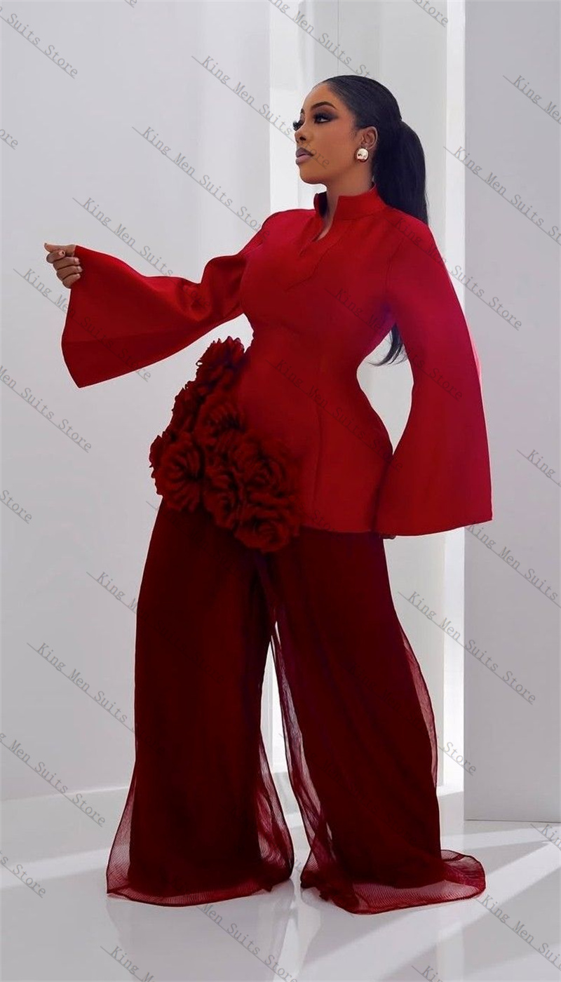 Burgundy Women Suit Set 2 Pcs  - Women'S Formal Wear For A Wedding Guest reseña y precio