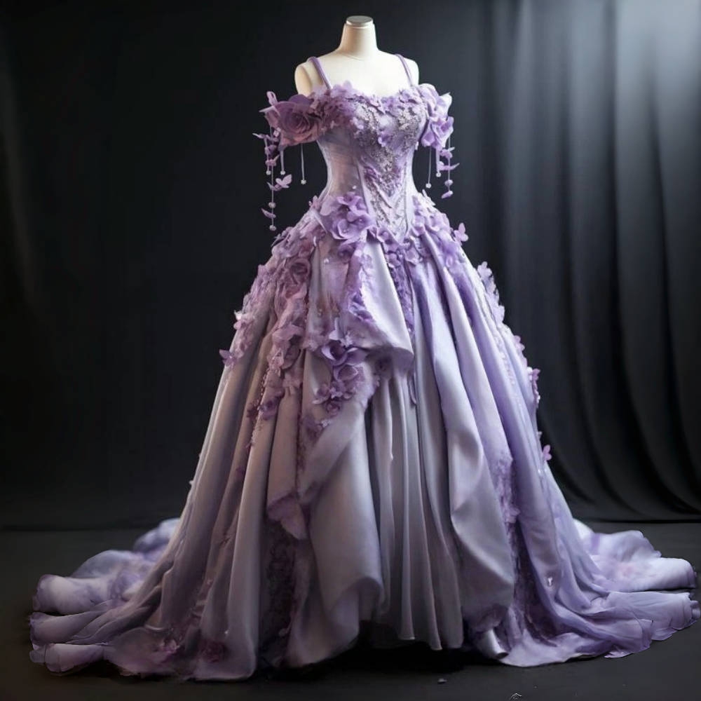 Elegant Floral Victorian Prom  - Victorian Women'S Formal Wear reseña y precio