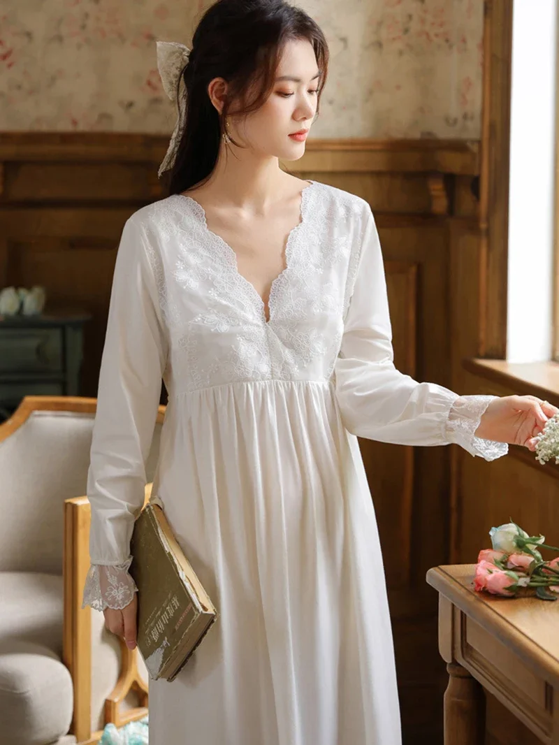 Women Cotton Ruffles Lace V-Ne - Victorian Women'S Formal Wear reseña y precio