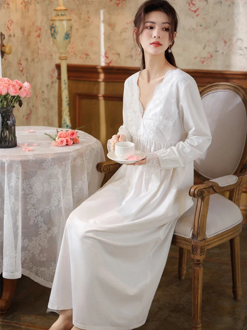 Women Cotton Ruffles Lace V-Ne - Victorian Women'S Formal Wear reseña y precio