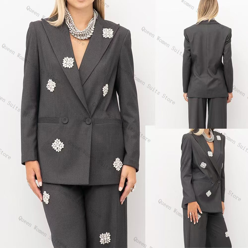 Grey Women Suit Set 2 Piece Cr - Women'S Formal Wear For A Wedding Guest reseña y precio