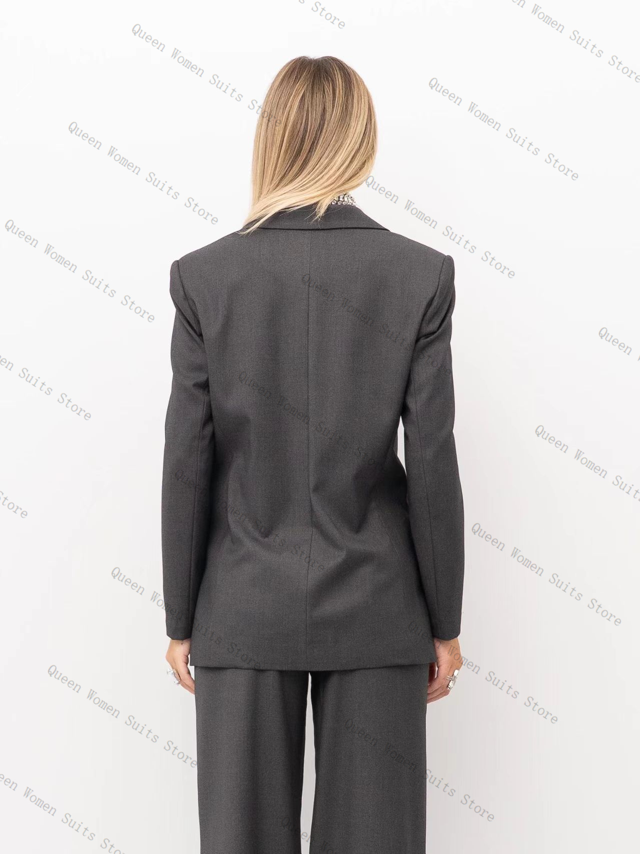Grey Women Suit Set 2 Piece Cr - Women'S Formal Wear For A Wedding Guest reseña y precio