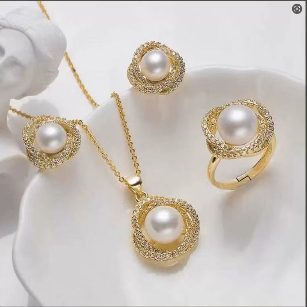 3PCS Elegant Floral Wrapped Pe - Formal Wear Jewelry For Women reseña y precio