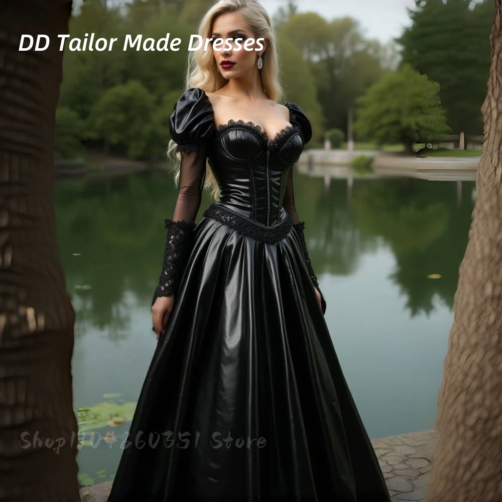 Shiny PU Leather Evening Dress - Victorian Women'S Formal Wear reseña y precio
