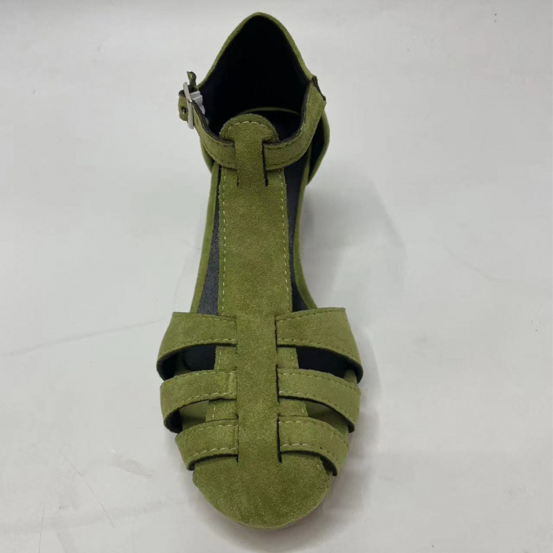 Women's Green Suede Kitten Hee - Women Formal Wear For Office reseña y precio