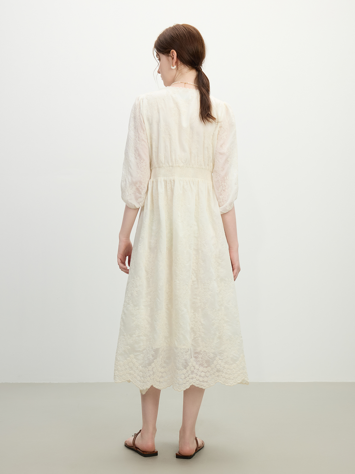 FSLE French Jacquard Lace Maxi - Formal Gala Wear Women reseña y precio