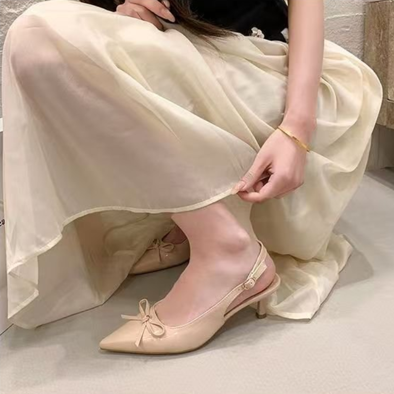 Women Patent Leather Bow Point - Formal Women Daily Wear Shoes reseña y precio