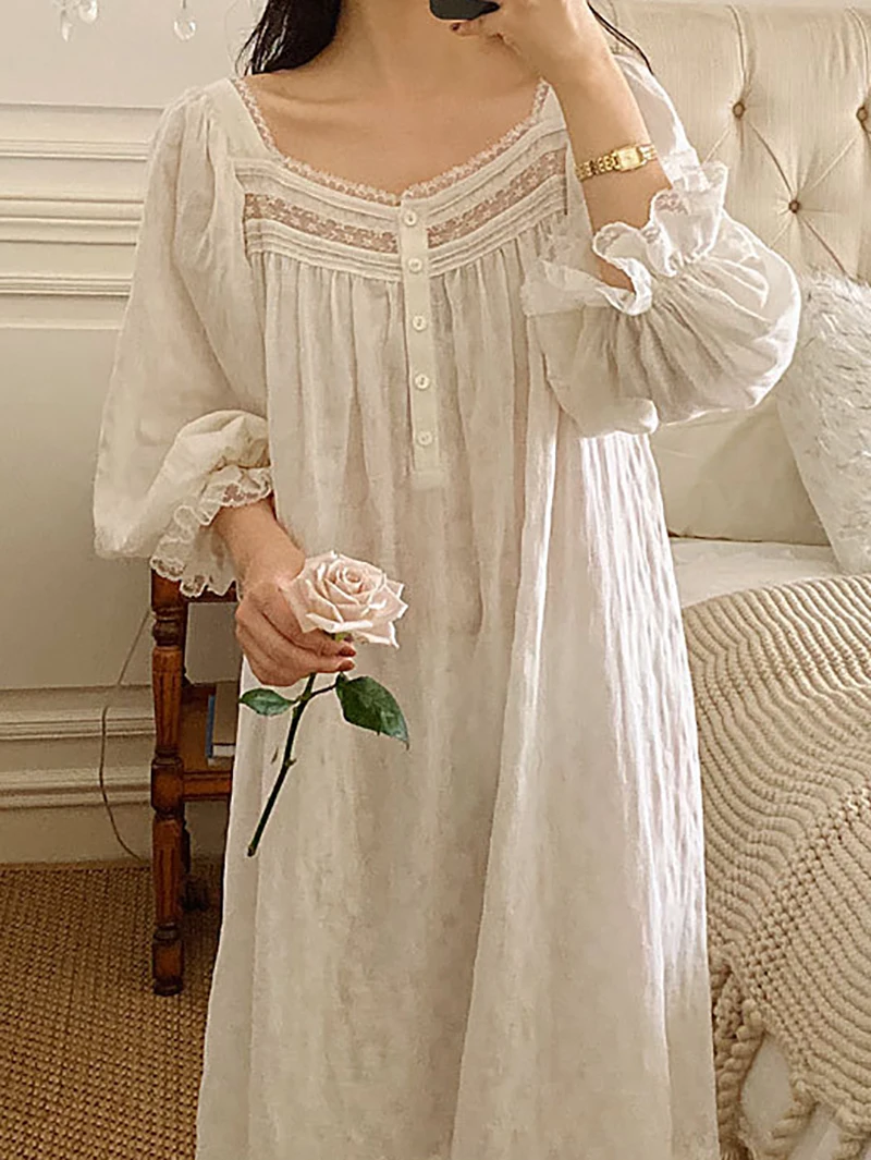 Women Pure Cotton Ruffles Vint - Victorian Women'S Formal Wear reseña y precio