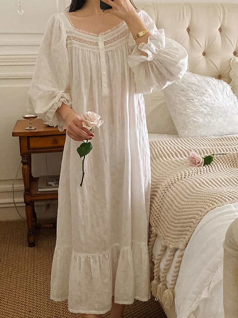 Women Pure Cotton Ruffles Vint - Victorian Women'S Formal Wear reseña y precio