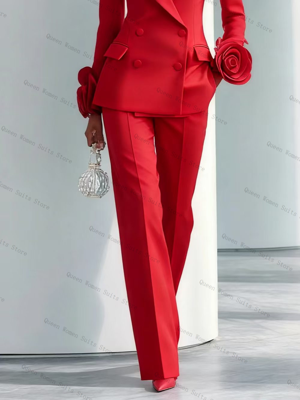 Luxury Red Women Suit Set 2 Pc - Women'S Formal Wear For A Wedding Guest reseña y precio