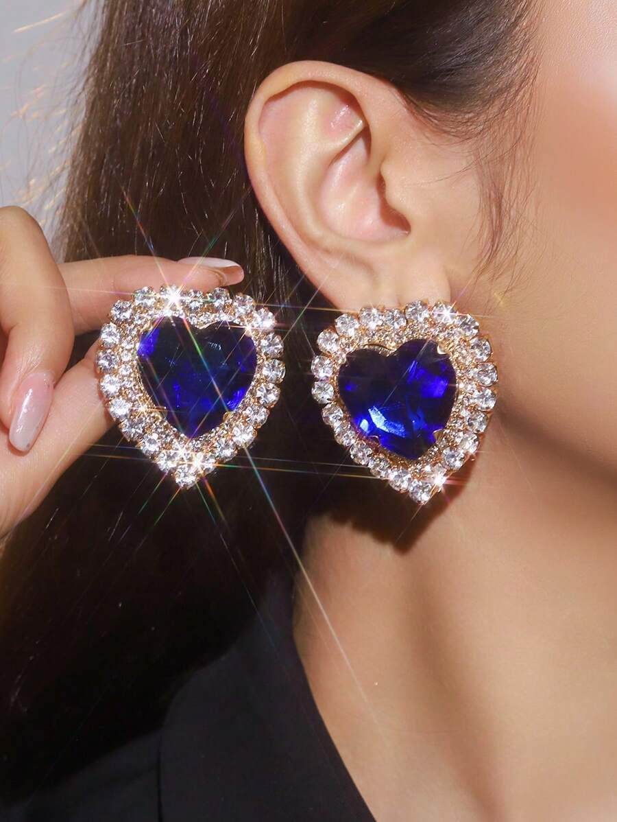 Luxury Heart-Shaped Crystal Rh - Formal Wear Jewelry For Women reseña y precio