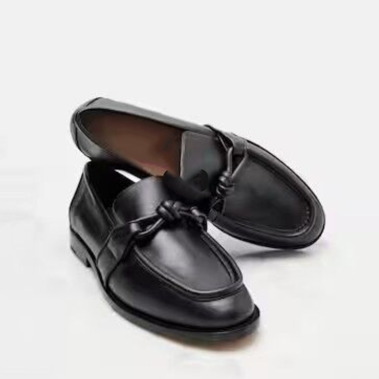 Women's Leather Knot Detail Lo - Formal Women Daily Wear Shoes reseña y precio