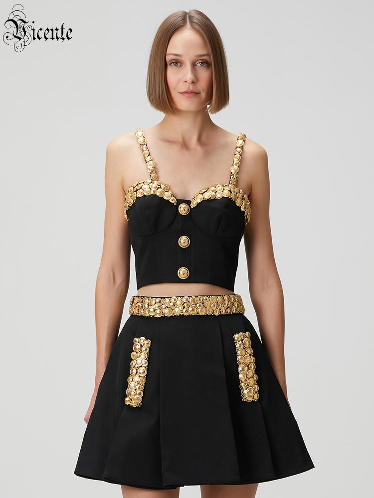 VC Black Two Piece Set Dress w - Women'S Formal Evening Wear Tops reseña y precio