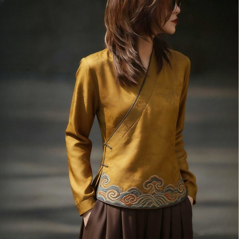 Chinese Style Women's Blouses  - Women'S Formal Wear Blouse reseña y precio