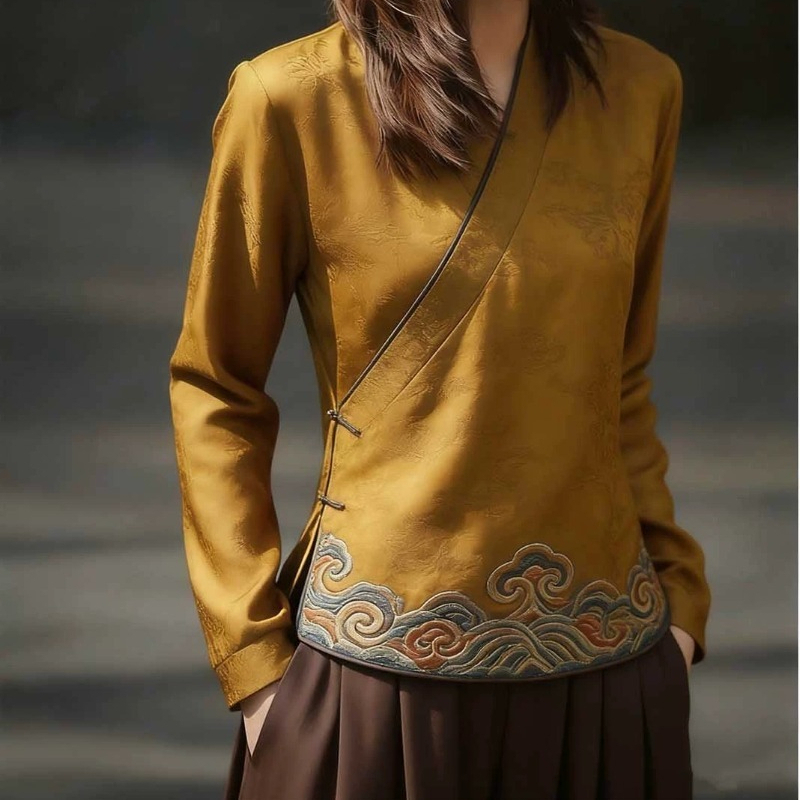 Chinese Style Women's Blouses  - Women'S Formal Wear Blouse reseña y precio