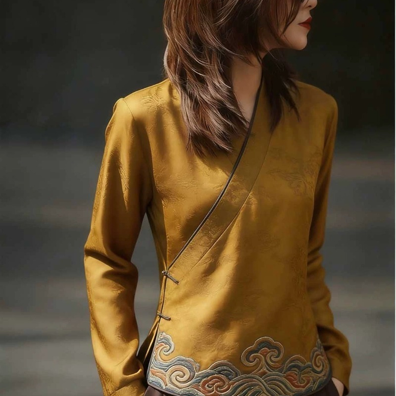Chinese Style Women's Blouses  - Women'S Formal Wear Blouse reseña y precio
