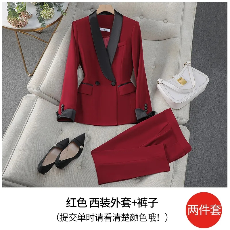 Elegant Red Black Women Pant S - Women'S Formal Day Wear reseña y precio