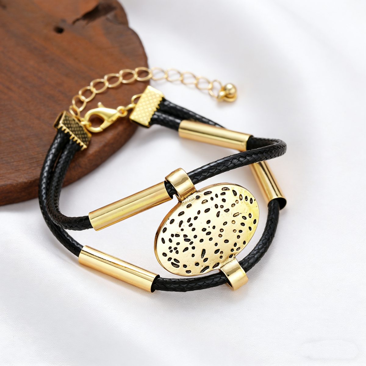 Elegant Oval Pendant Set Textu - Formal Wear Jewelry For Women reseña y precio