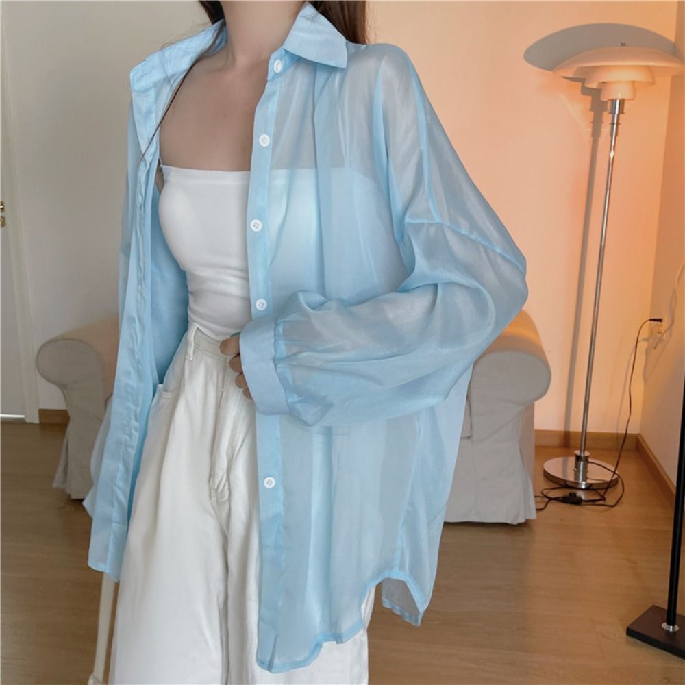 Casual Sun Protection Women Sh - Women'S Formal Wear Blouse reseña y precio