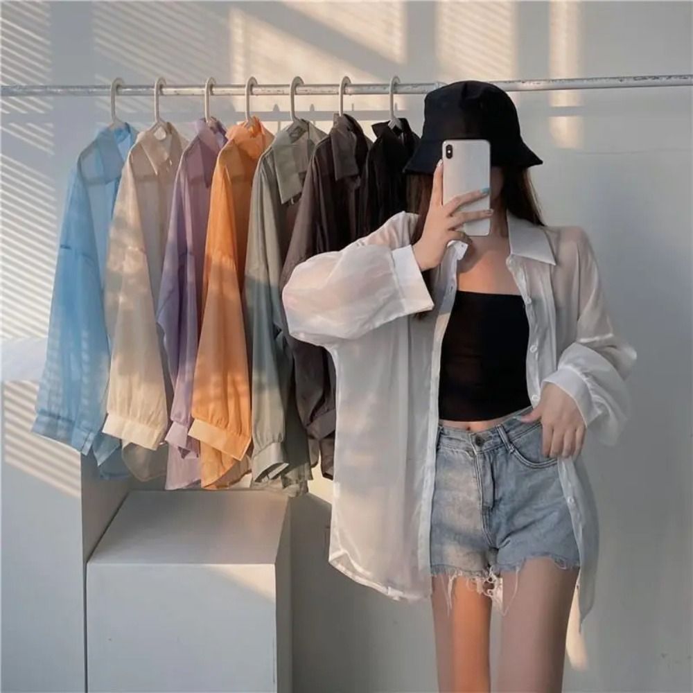 Casual Sun Protection Women Sh - Women'S Formal Wear Blouse reseña y precio