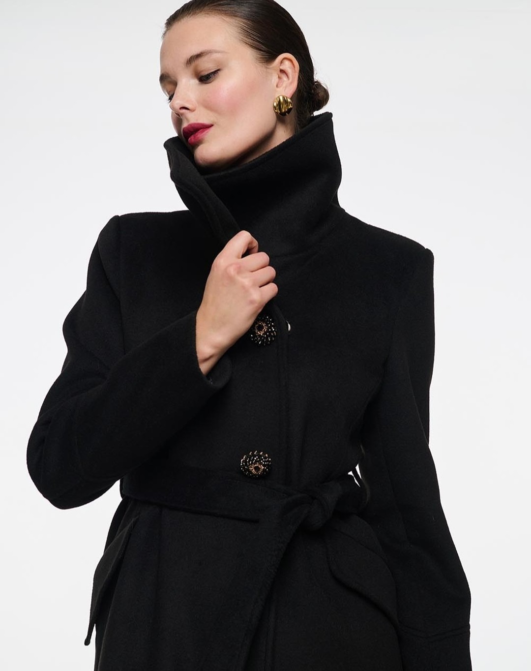 Vintage Black Stand Collar Wom - Women Formal Wear For Plus Size reseña y precio