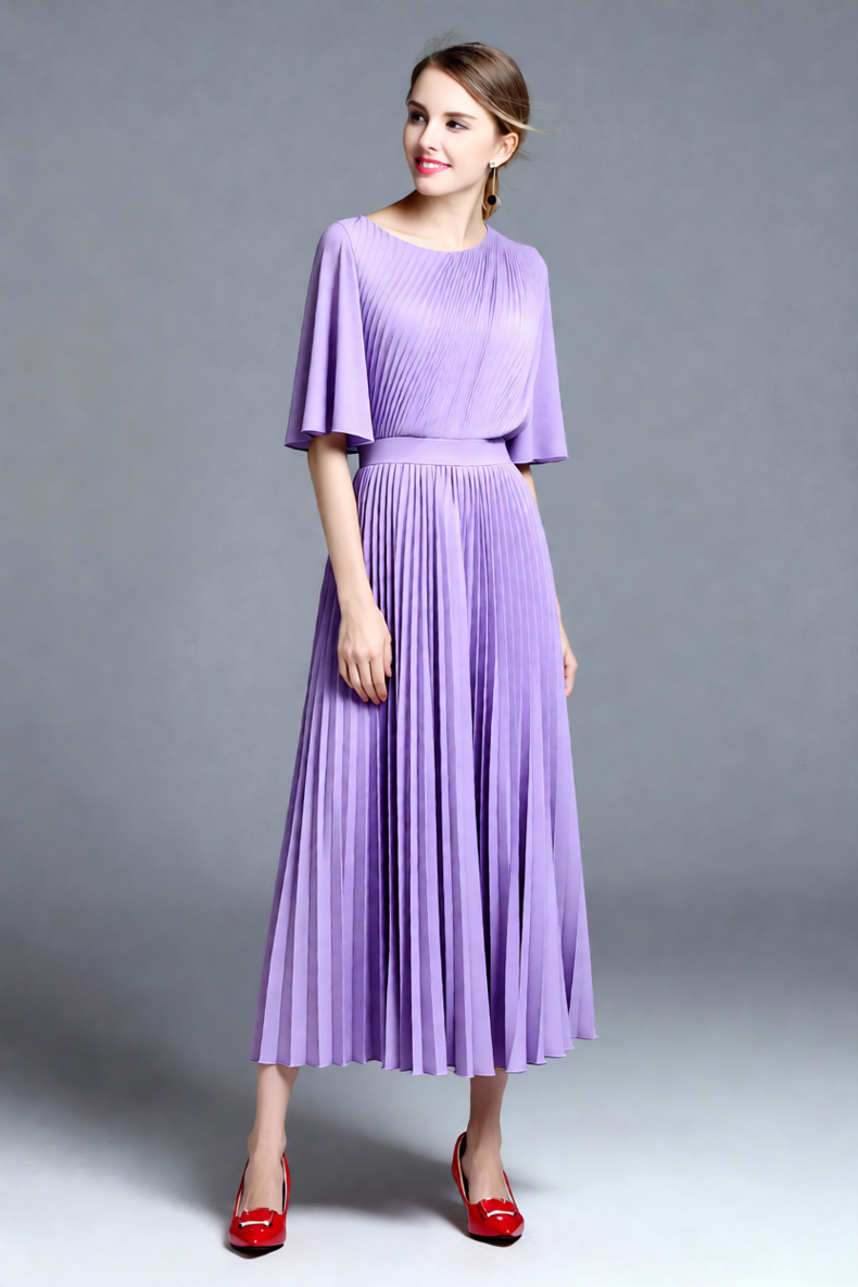 Women's Lilac Cape Sleeve Plea - Women'S Formal Wear For A Wedding Guest reseña y precio