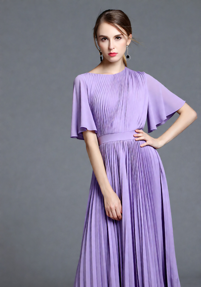 Women's Lilac Cape Sleeve Plea - Women'S Formal Wear For A Wedding Guest reseña y precio