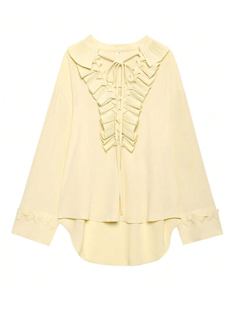 HH Women Yellow Long Sleeve Bl - Women'S Formal Wear Blouse reseña y precio