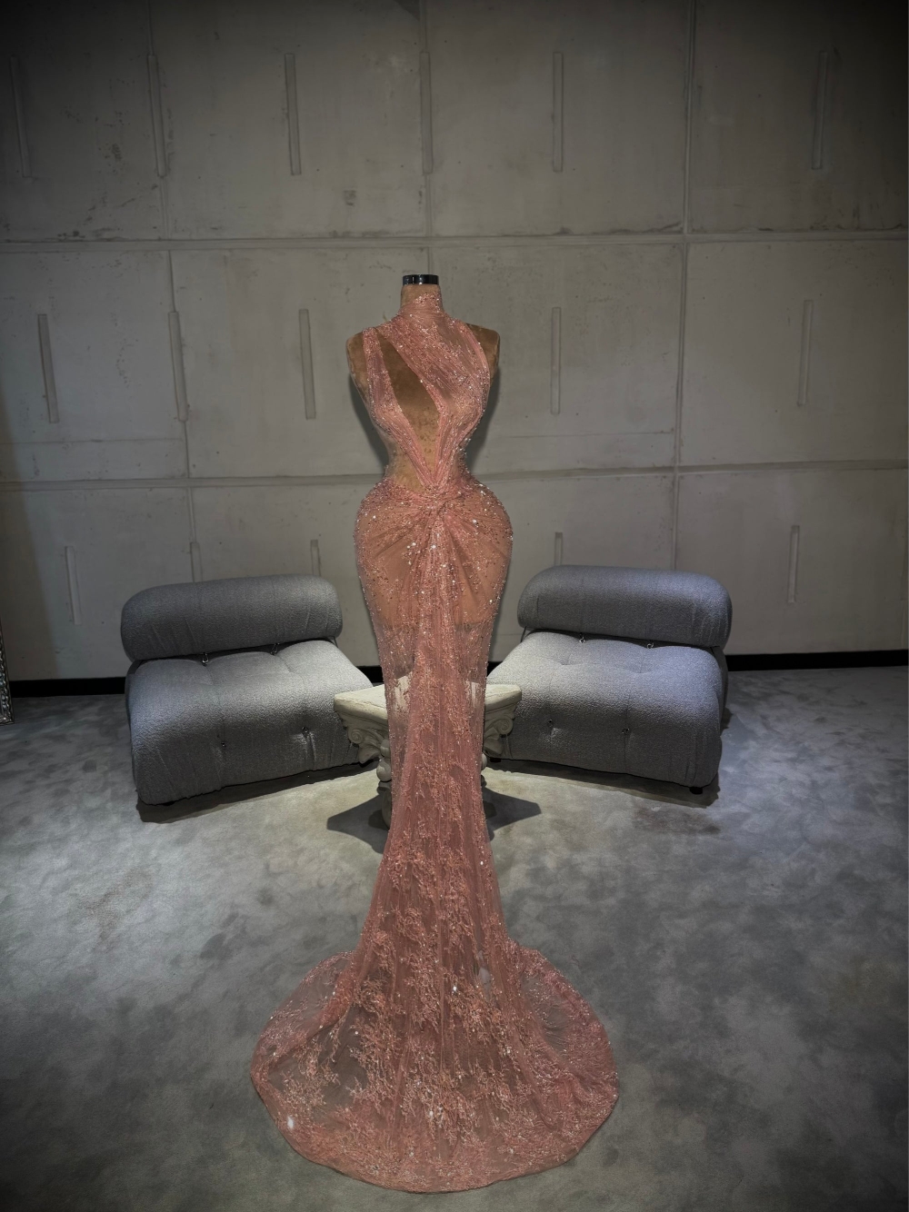 See Through Pink Soft Mermaid  - Formal Gala Wear Women reseña y precio