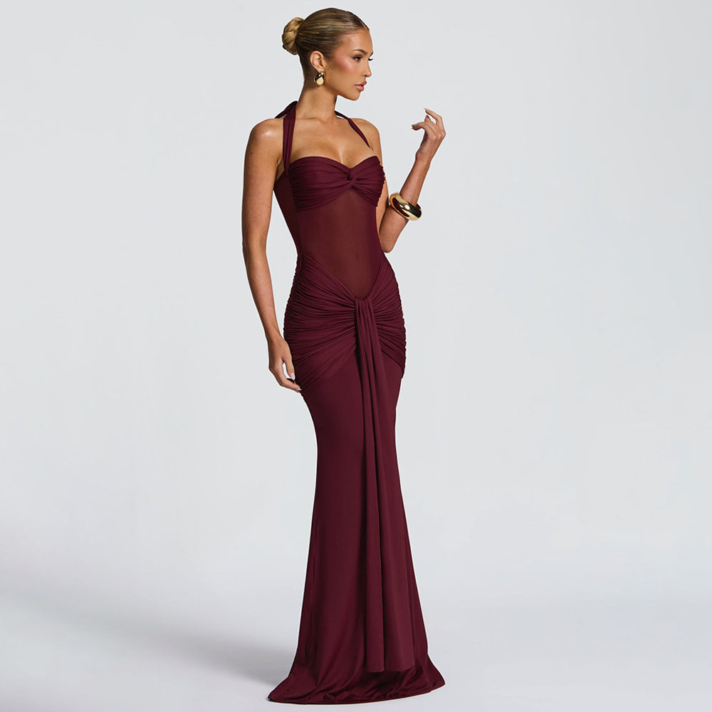 Elegant Patchwork Maxi Dress f - Women'S Formal Day Wear reseña y precio