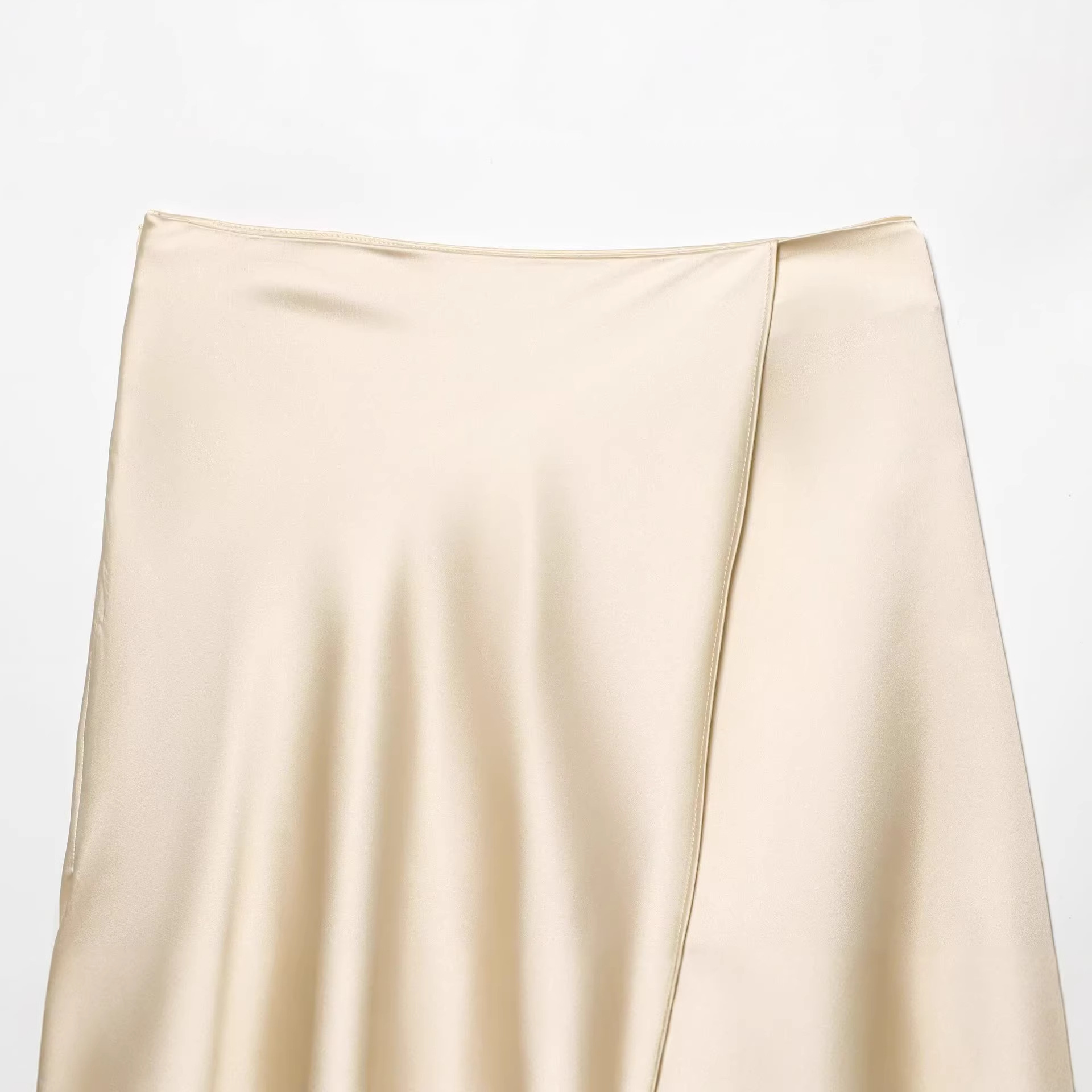 Women's Elegant Satin Lace Hem - Yellow Formal Wear Women reseña y precio