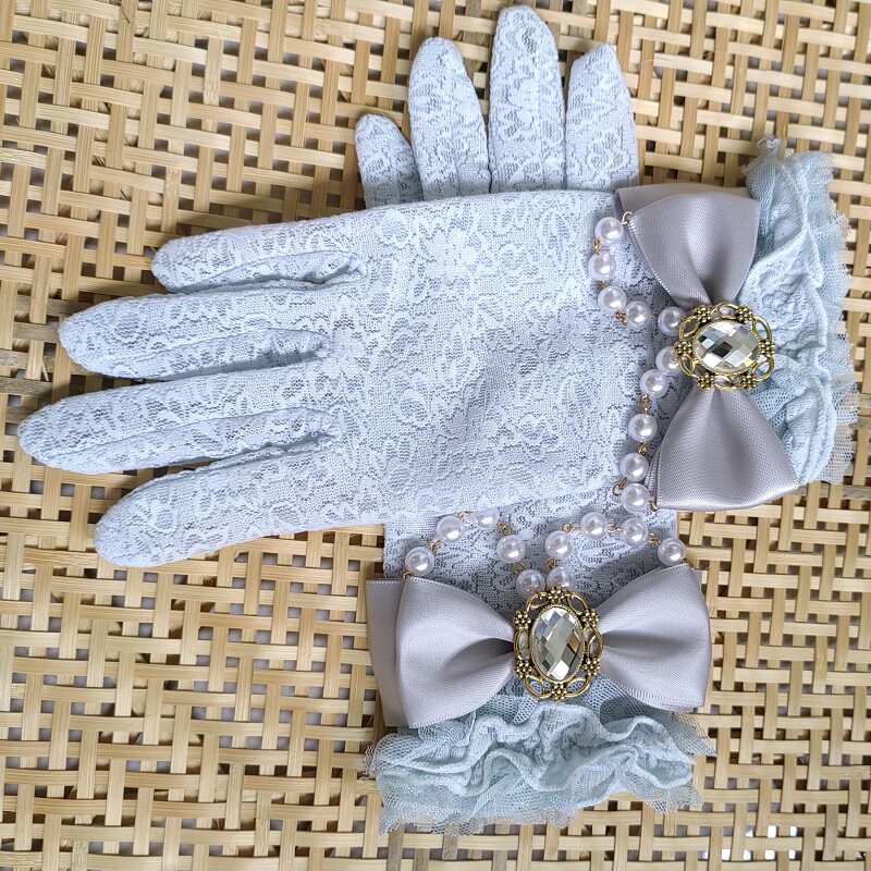 Retro Cream Lace Gloves with 3 - Victorian Women'S Formal Wear reseña y precio